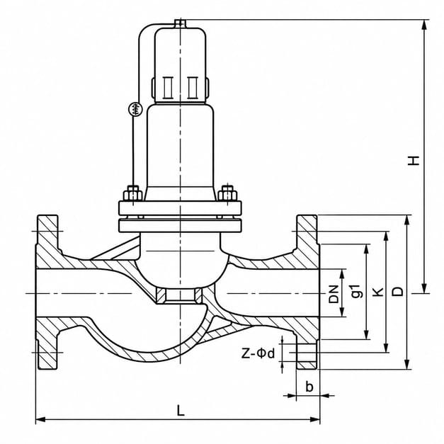 AHN42F-P18 sectional reference drawing for comparing flange interfaces and the connection arrangement
