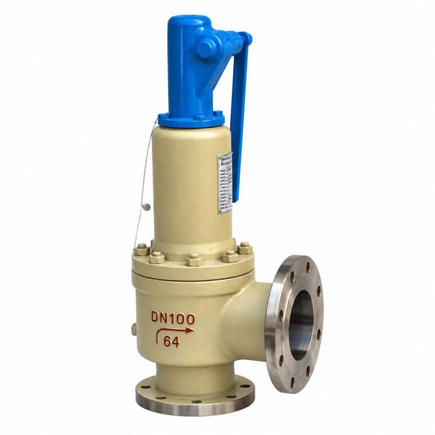 A44Y Spring Full Lift Enclosed Safety Valve with Spanner (PN64/100)
